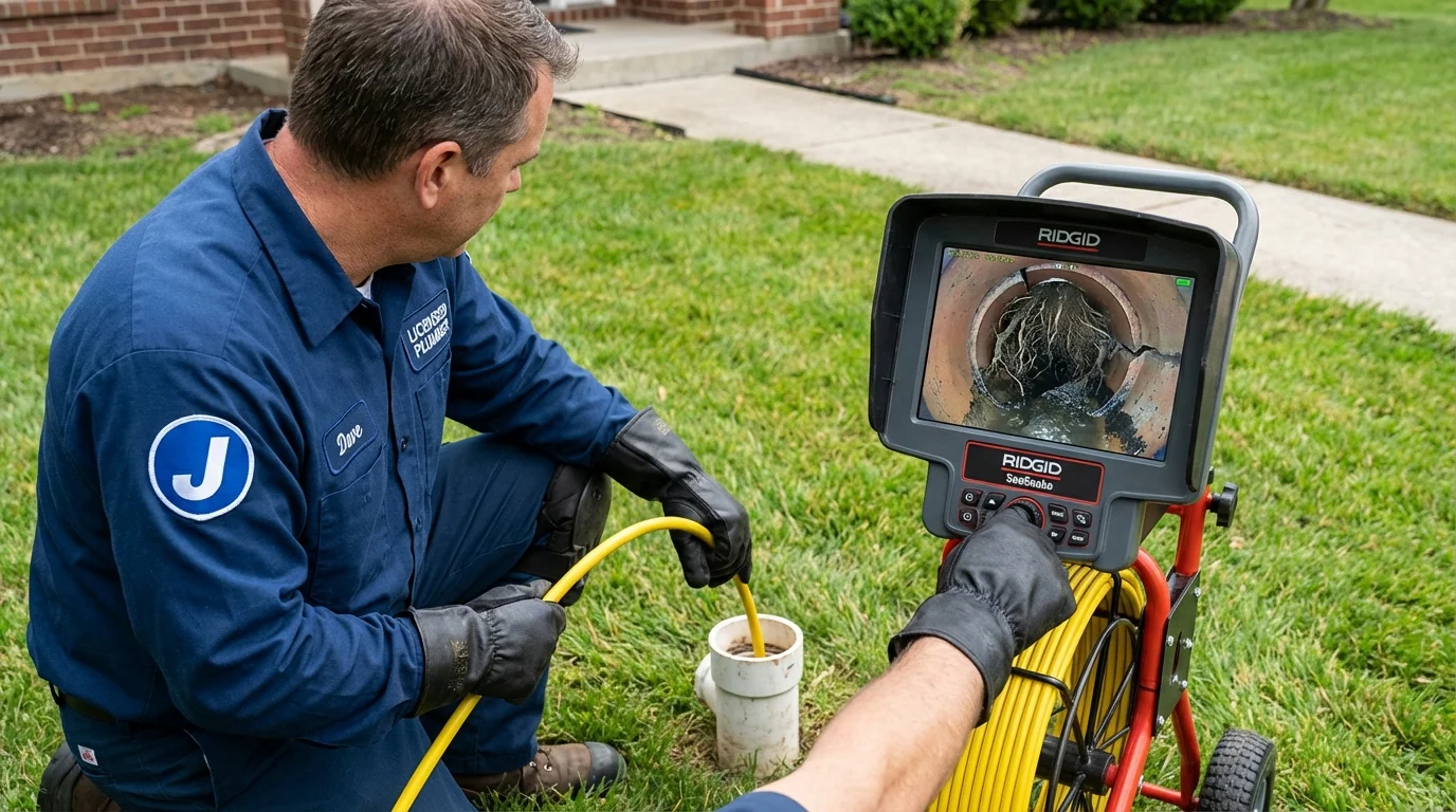 Sewer camera inspection being performed by Johns Plumbing LLC in Salton City